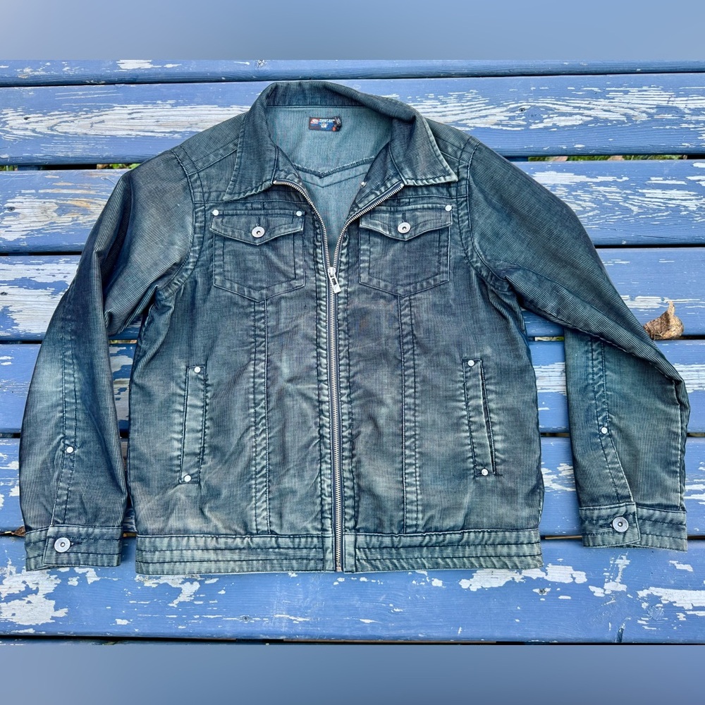 Point Zero Green Denim Jacket